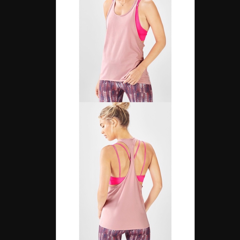 Fabletics Peggy Tank, NWT, light pink. Women’s size L (10/12)